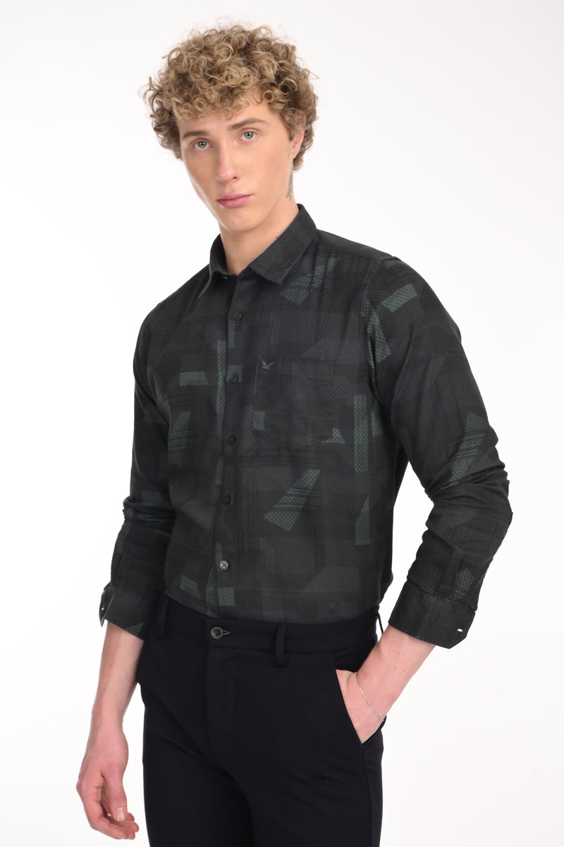 Premium Textured Printed Shirt
