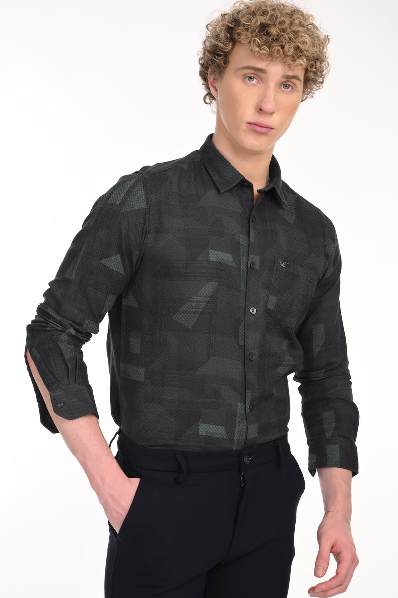 Premium Textured Printed Shirt