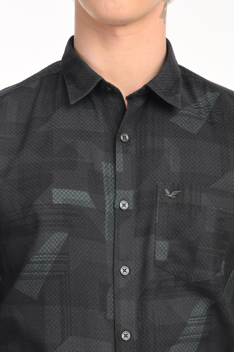 Premium Textured Printed Shirt