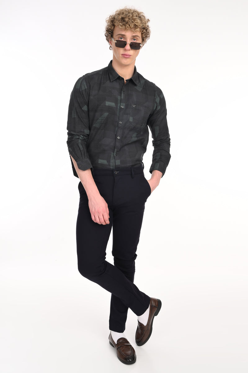 Premium Textured Printed Shirt