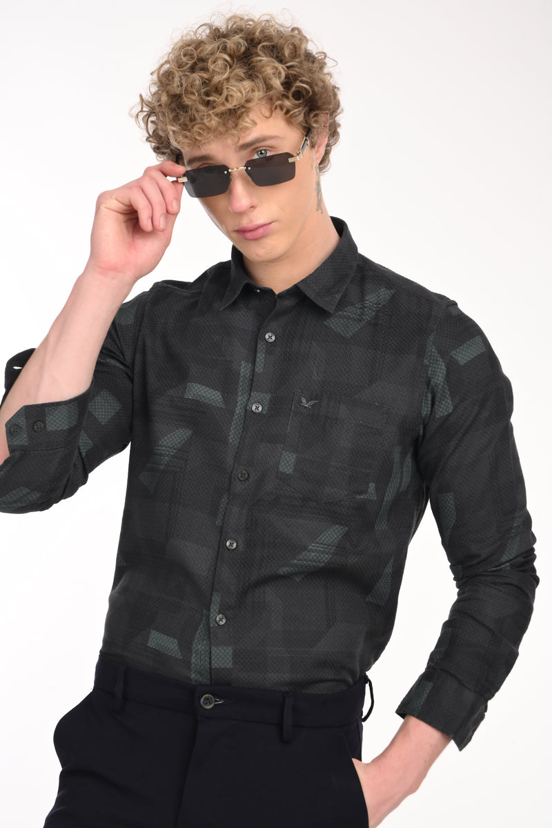 Premium Textured Printed Shirt