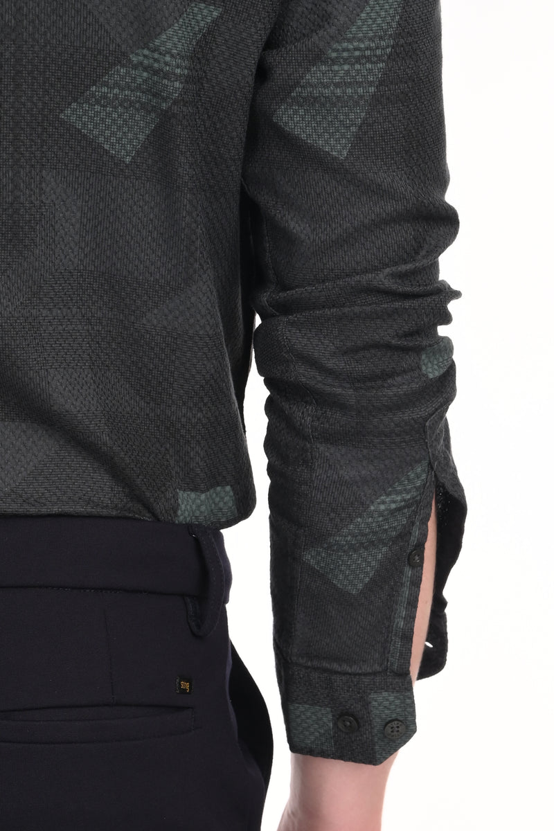 Premium Textured Printed Shirt