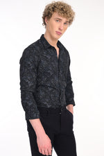 Premium Stretch Cotton Textured Printed Shirt
