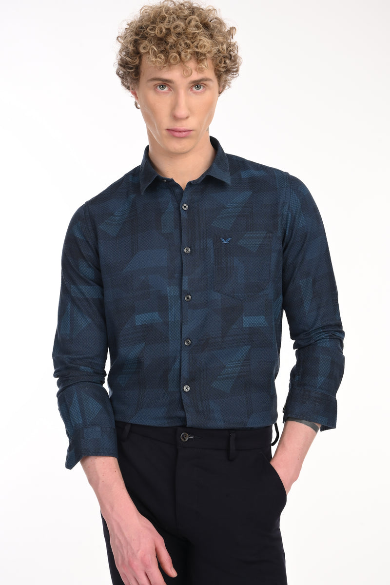 Premium Textured Printed Shirt