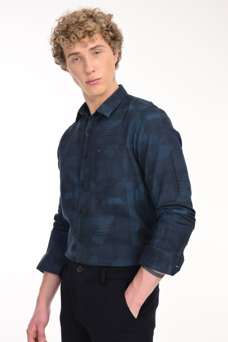 Premium Textured Printed Shirt