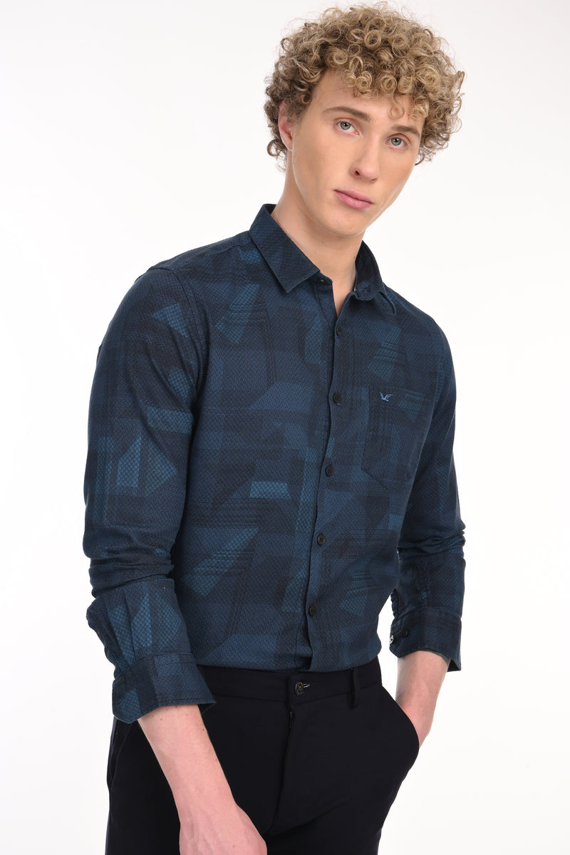 Premium Textured Printed Shirt
