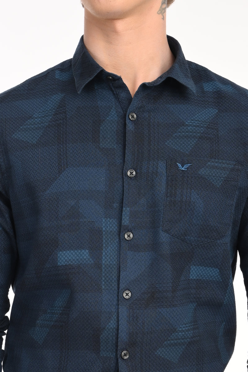 Premium Textured Printed Shirt