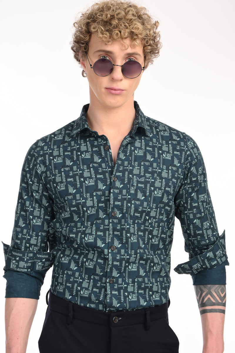Premium Textured Printed Shirt