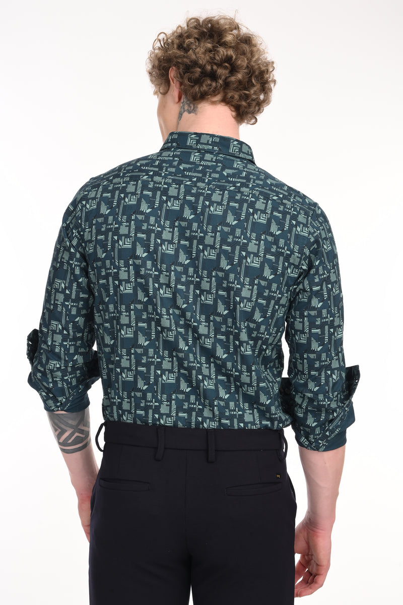 Premium Textured Printed Shirt