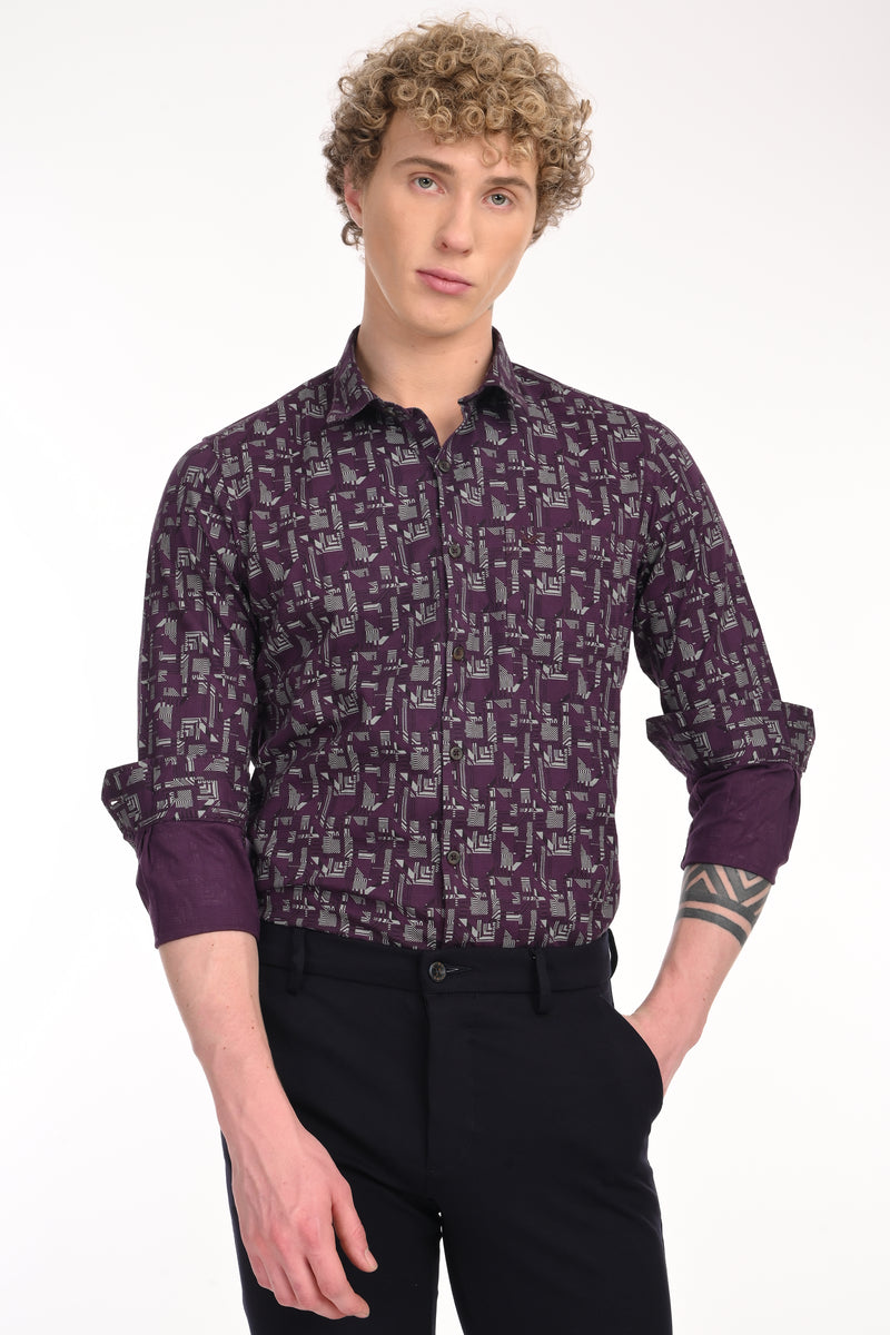 Premium Textured Printed Shirt