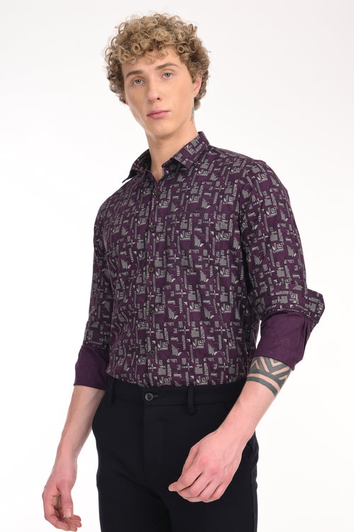 Premium Textured Printed Shirt