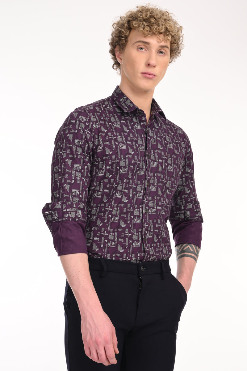 Premium Textured Printed Shirt