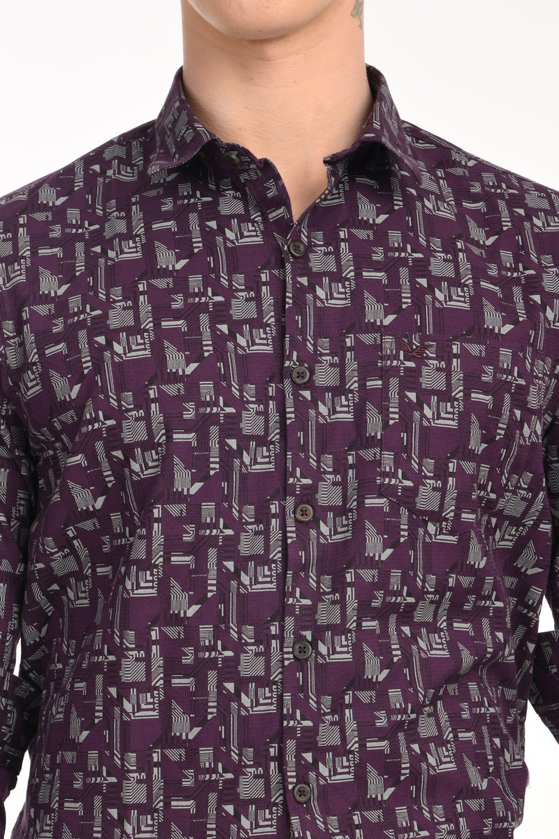 Premium Textured Printed Shirt