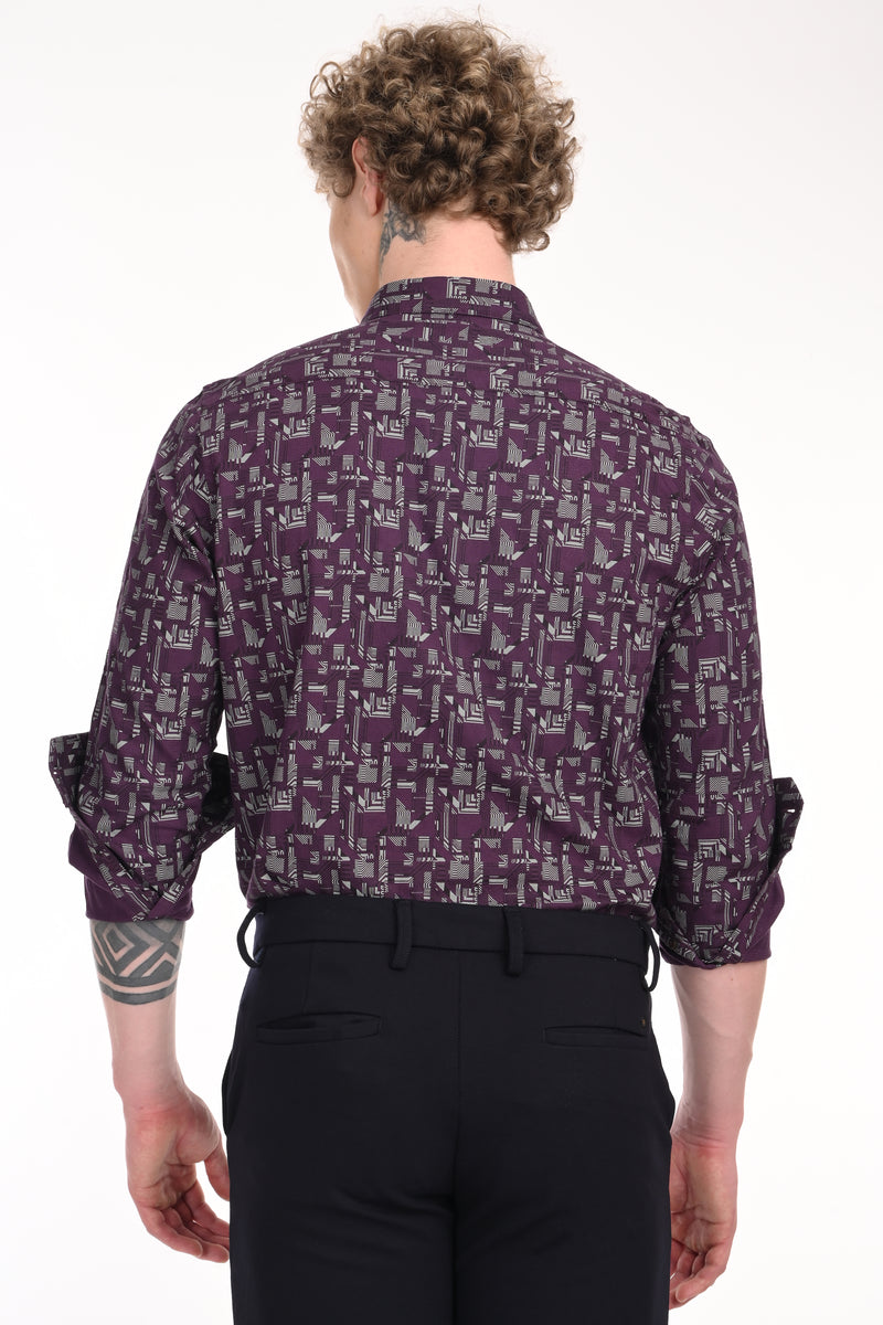 Premium Textured Printed Shirt