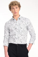 Premium Stretch Cotton Textured Printed Shirt