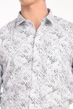 Premium Stretch Cotton Textured Printed Shirt