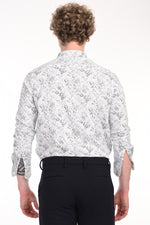 Premium Stretch Cotton Textured Printed Shirt