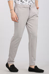 Light Grey Slim Fit Knitted Smart Joggers