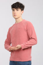 Sage Pink Weekend Textured Sweatshirt