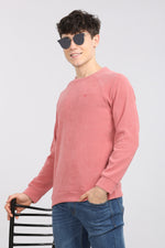 Sage Pink Weekend Textured Sweatshirt