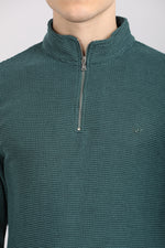 Sweatshirt Zip-Up Textured Sweatshirt