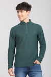 Sweatshirt Zip-Up Textured Sweatshirt