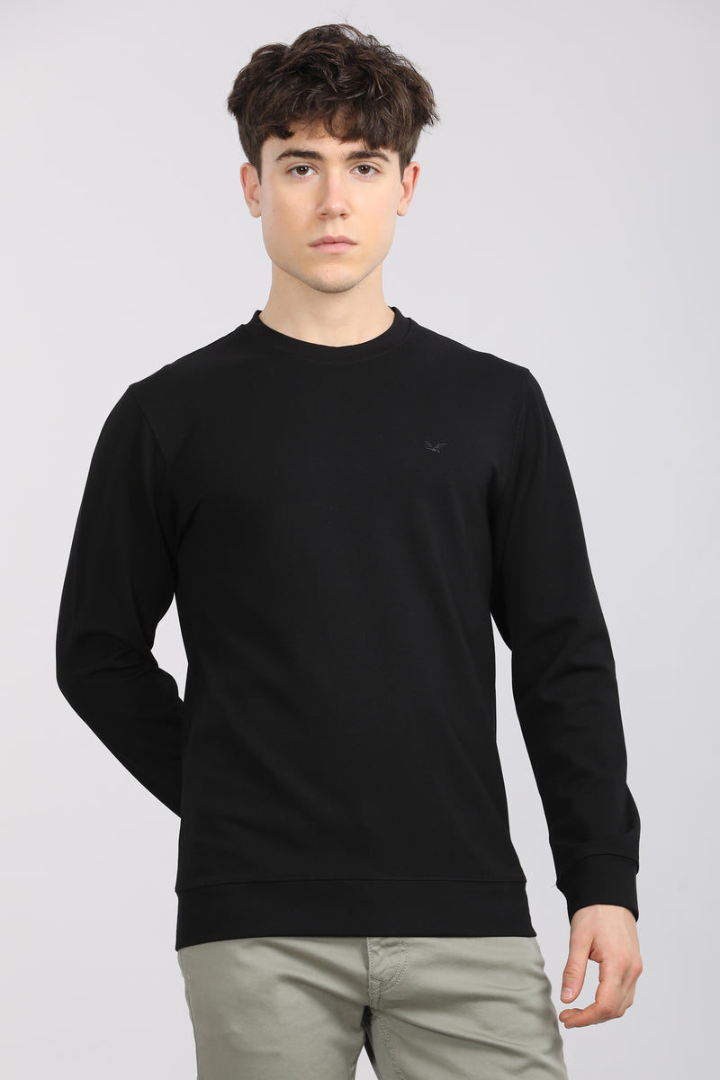 Jet Black Essential Sweatshirt