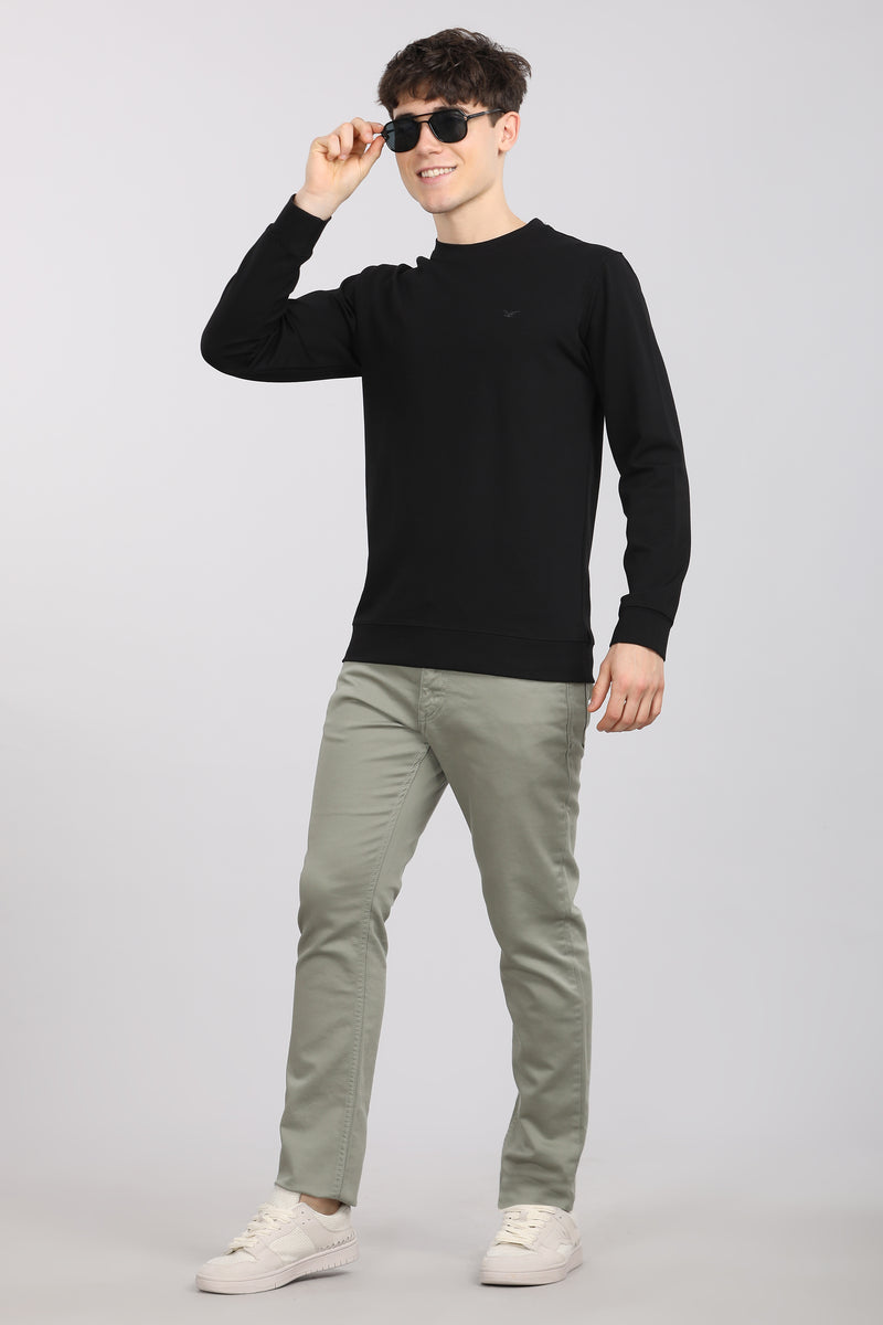 Jet Black Essential Sweatshirt