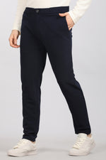 Navy Slim Fit Knitted Smart Joggers