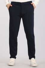 Navy Slim Fit Knitted Smart Joggers