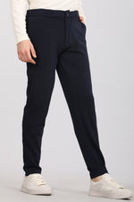 Navy Slim Fit Knitted Smart Joggers