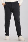 Dark Grey Slim Fit Knitted Smart Joggers