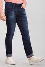 Deep Blue Five Pocket Twill Jeans