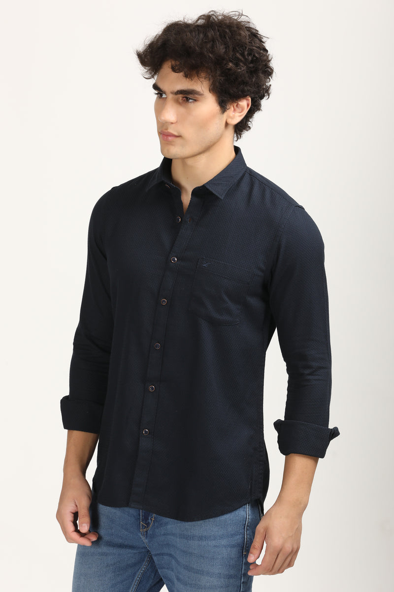 Premium Cotton Slim Fit Solid Shirt