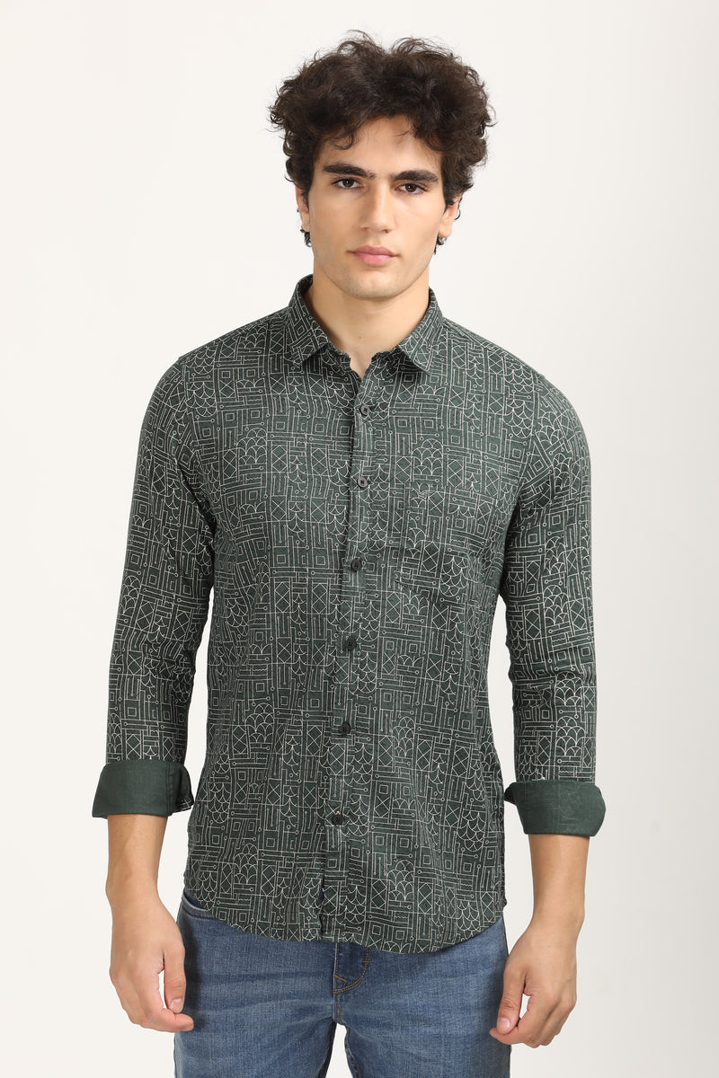 Slim Fit Printed Shirt