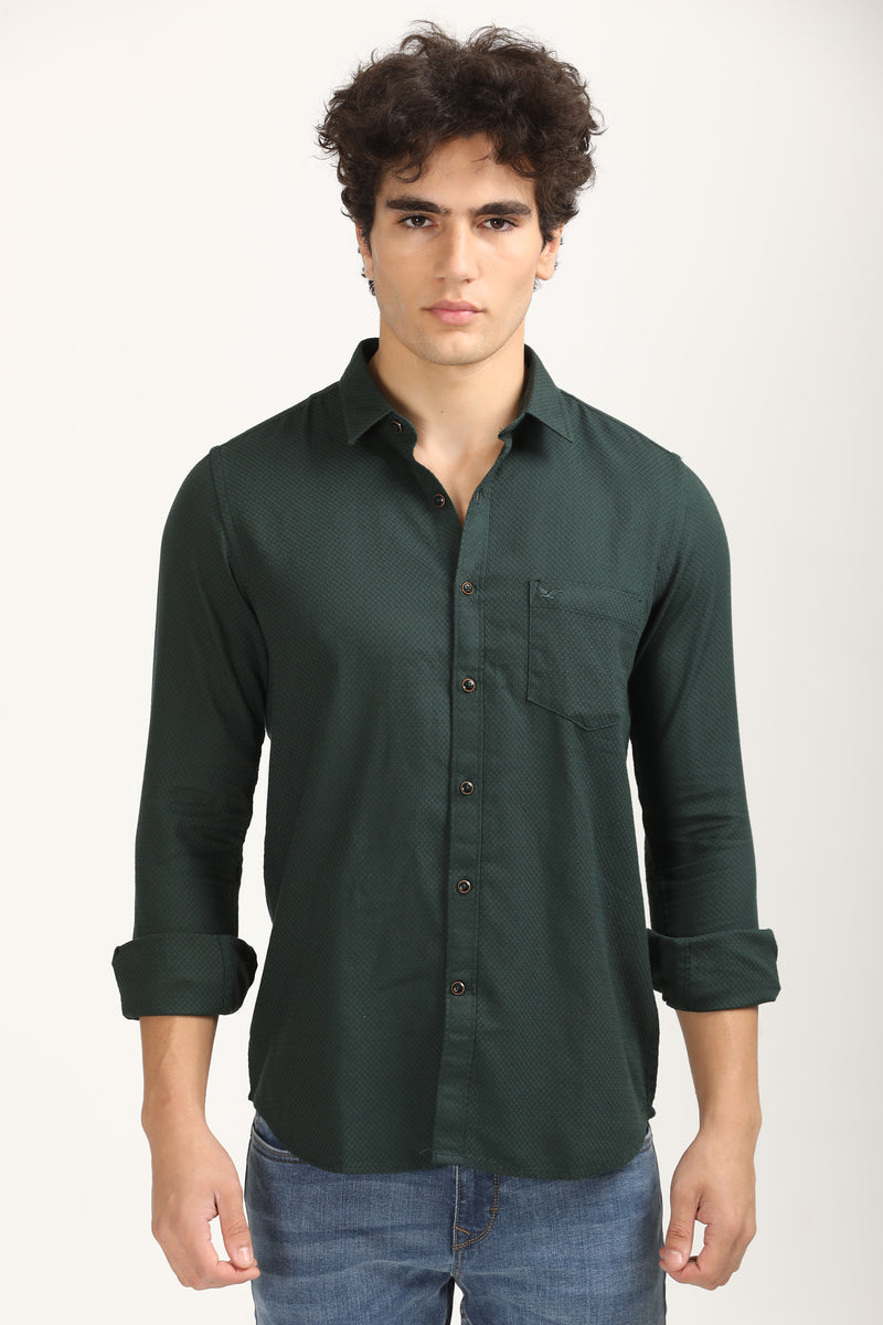 Premium Cotton Slim Fit Solid Shirt