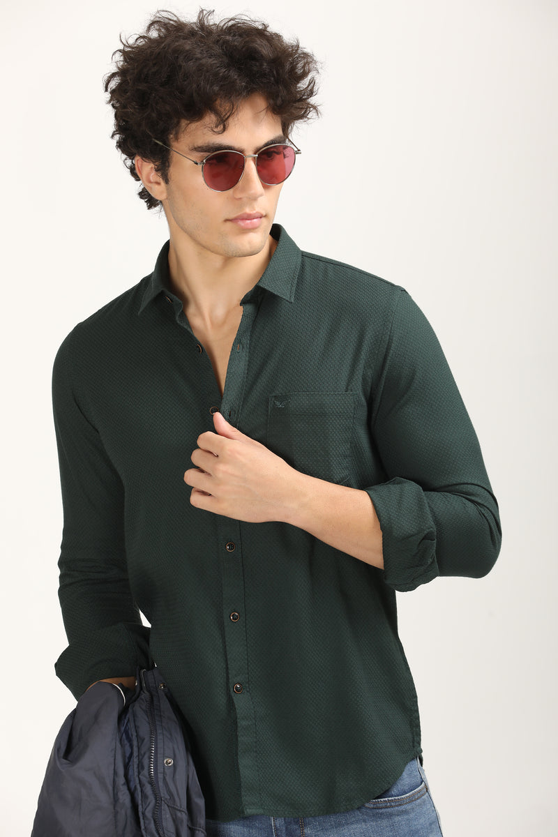 Premium Cotton Slim Fit Solid Shirt