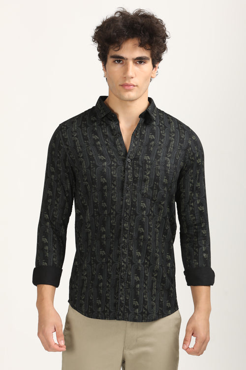 Smart Casual Premium Cotton Printed Shirt