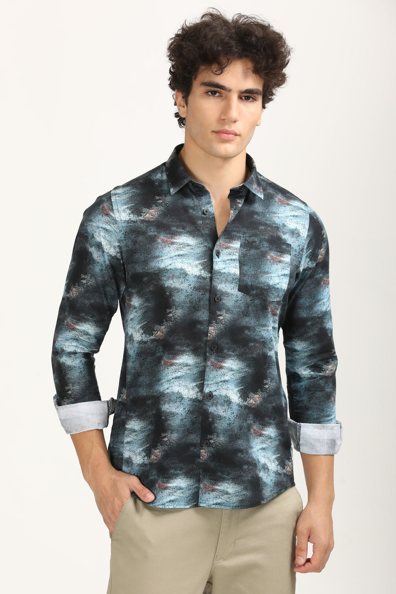 Weekend Digital Multicolor Printed Shirt