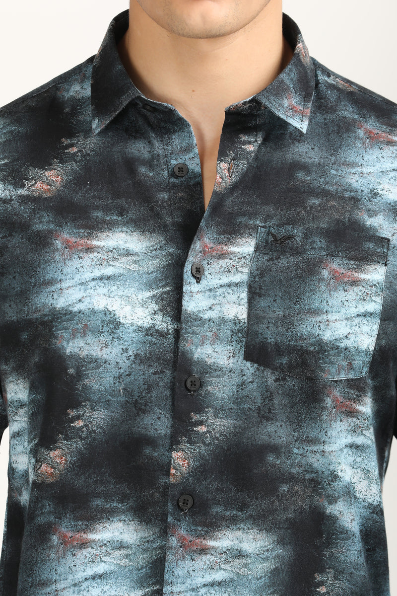 Weekend Digital Multicolor Printed Shirt