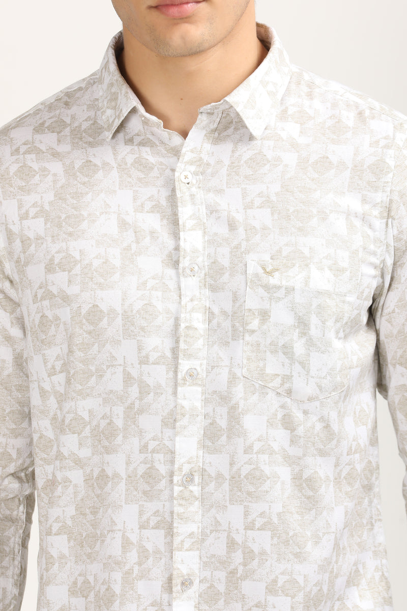 Smart Casual Premium Cotton Printed Shirt