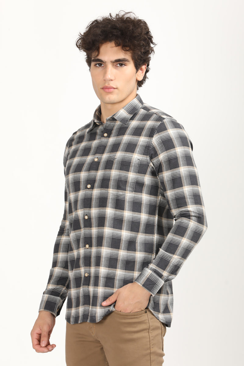 Smart Casual Check Slim Fit Shirt