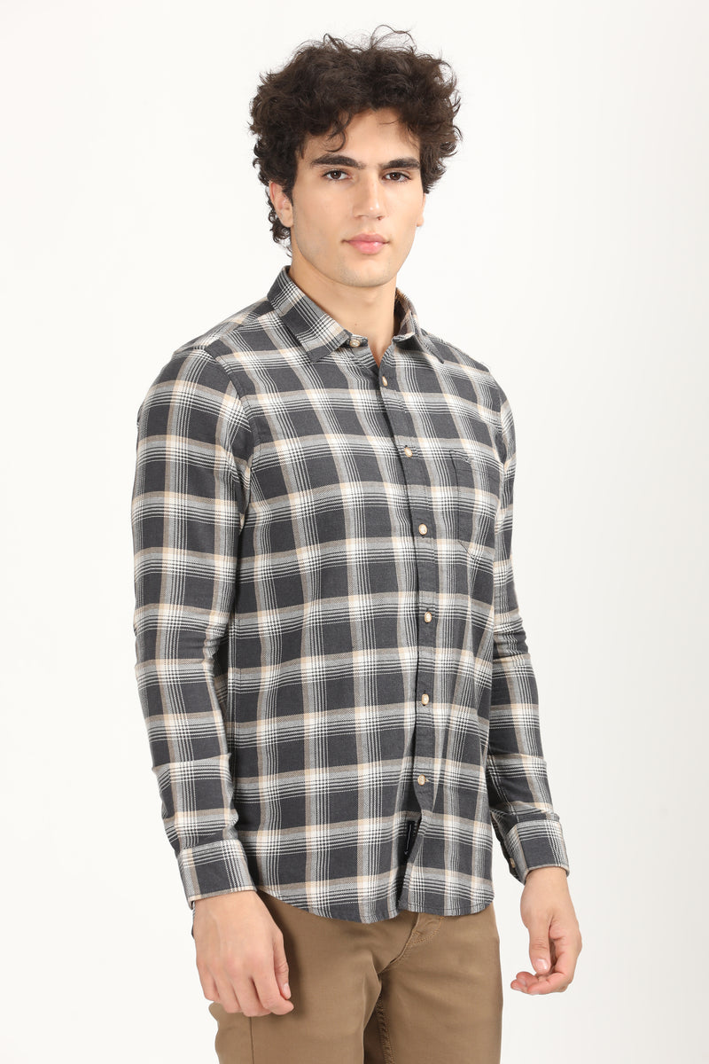 Smart Casual Check Slim Fit Shirt