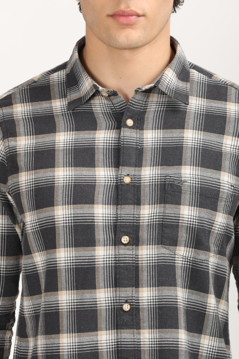 Smart Casual Check Slim Fit Shirt