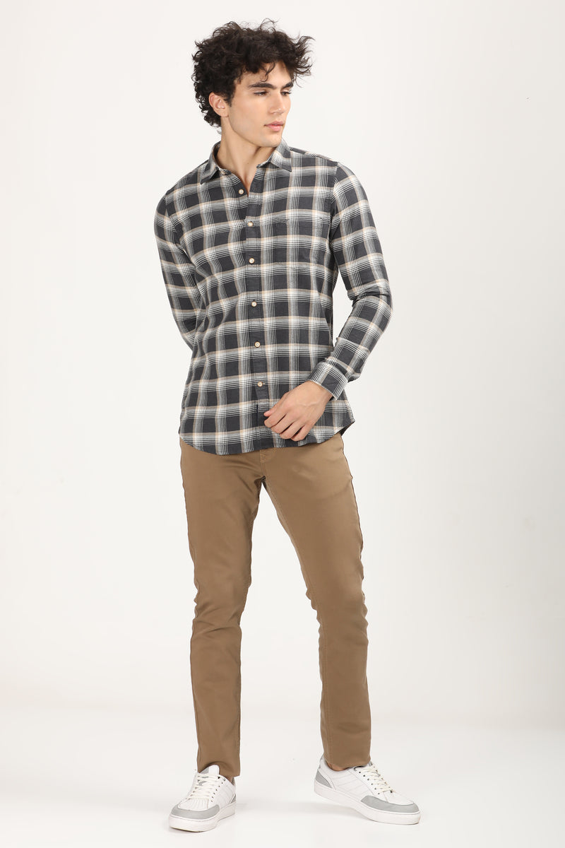 Smart Casual Check Slim Fit Shirt