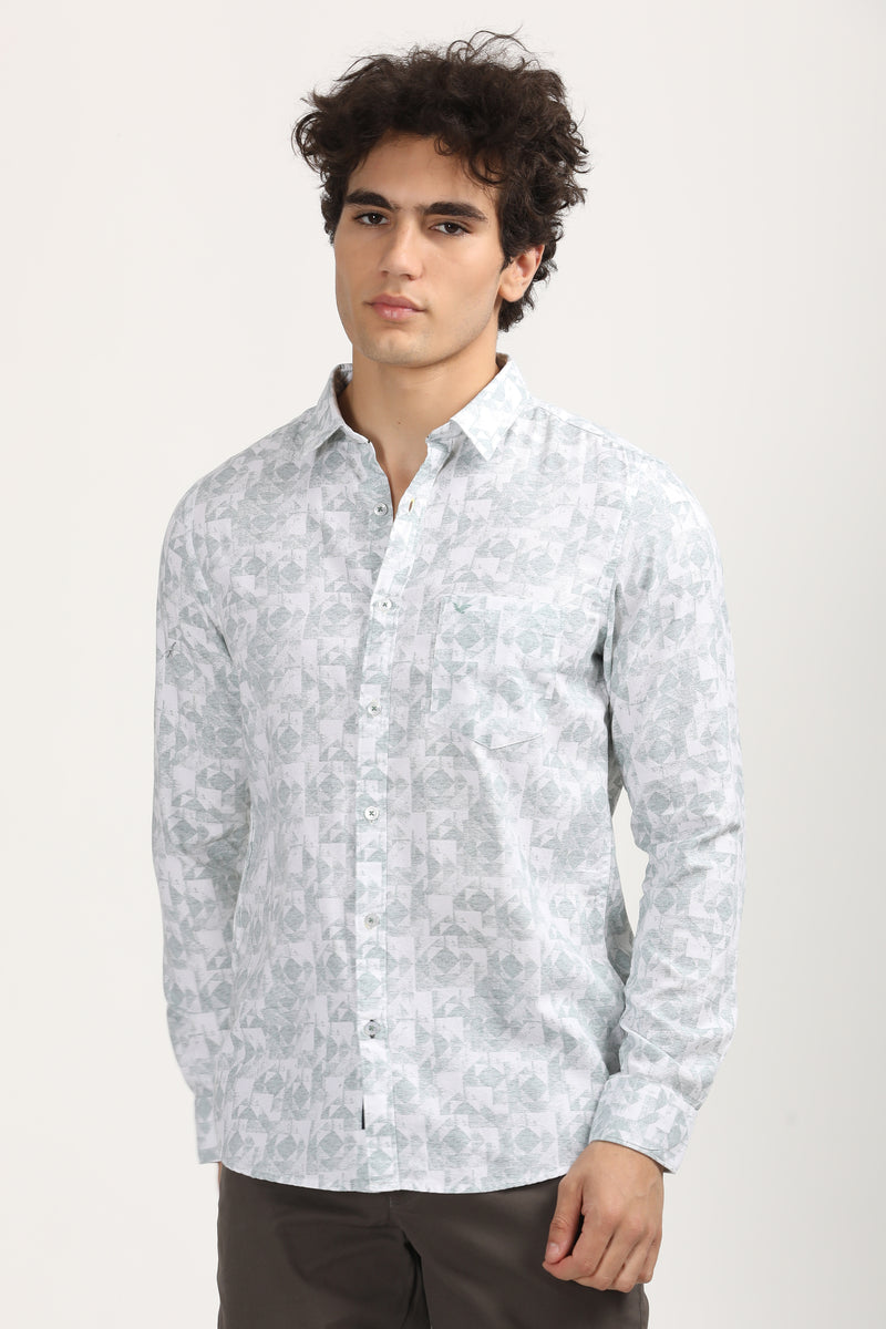 Smart Casual Premium Cotton Printed Shirt