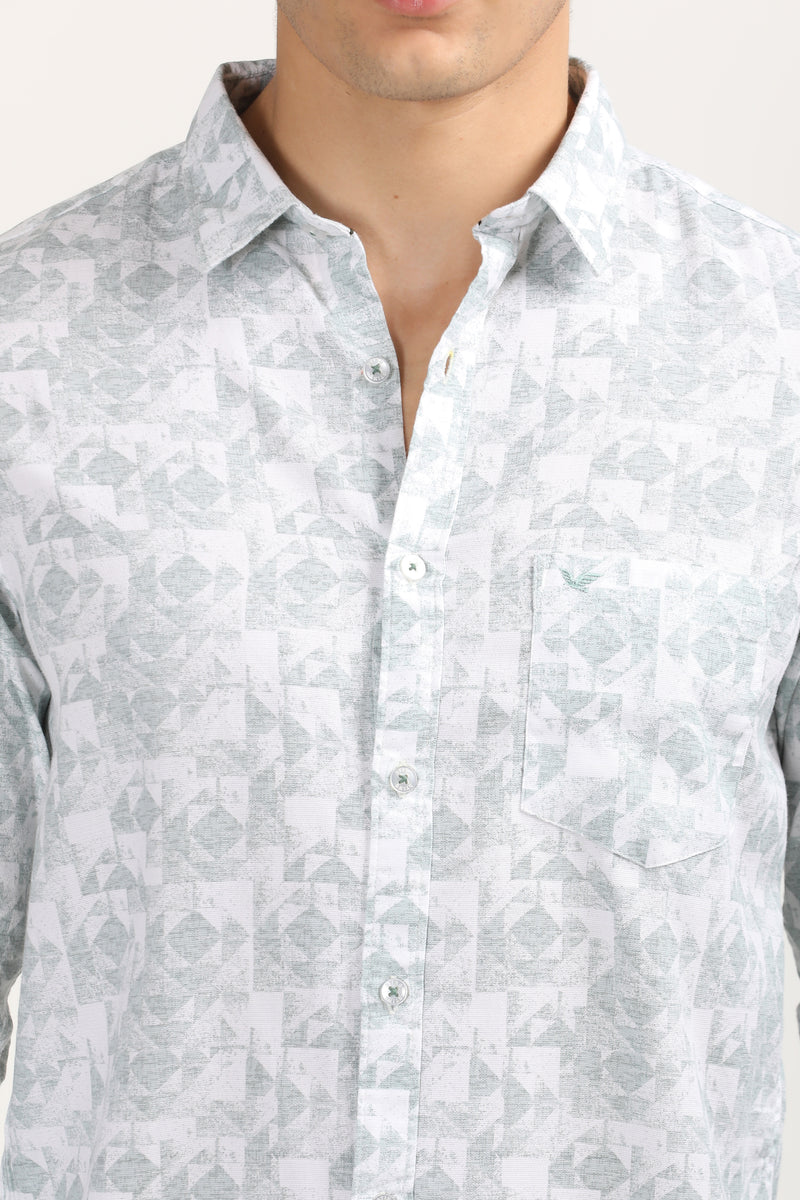 Smart Casual Premium Cotton Printed Shirt