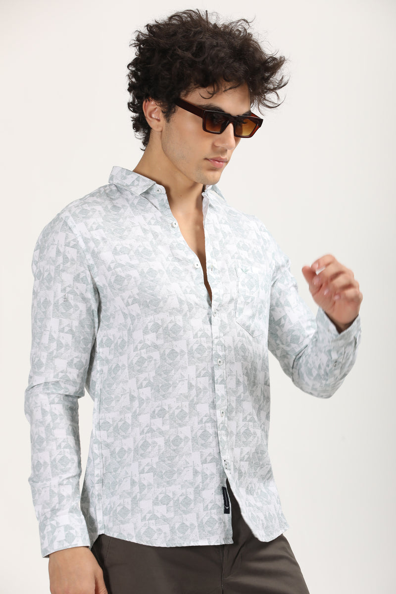 Smart Casual Premium Cotton Printed Shirt