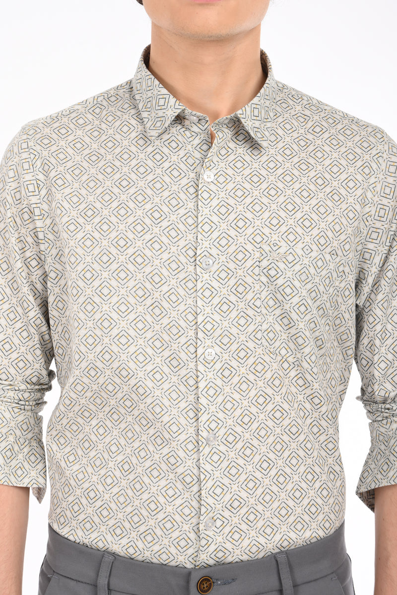 Premium Giza Satin Printed Shirt