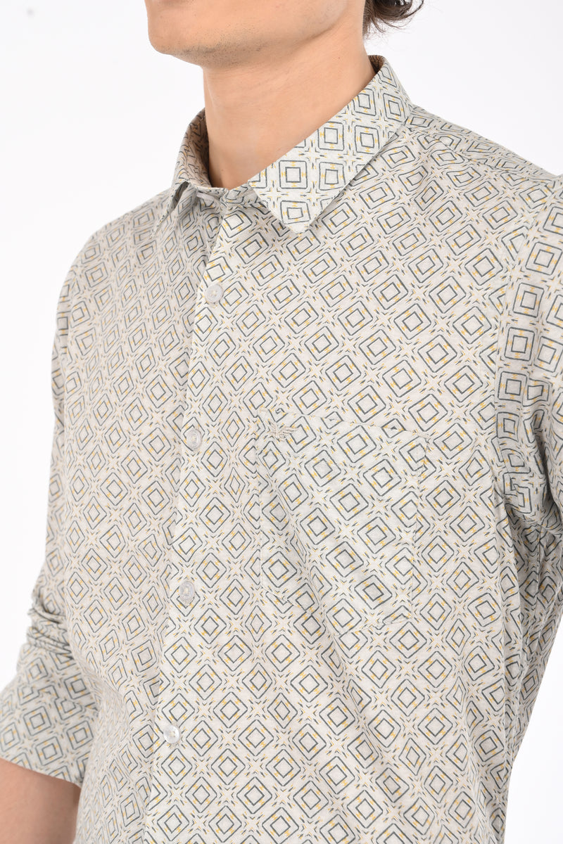 Premium Giza Satin Printed Shirt
